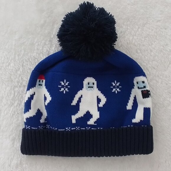 Hannah Andersson Are You Yeti Beanie Knit Hat Youth size 12 Blue - Picture 4 of 6
